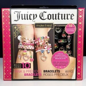 Juicy Couture Make It Real Charm Bracelet Kit Pink & Precious DIY 464 Pieces NIB